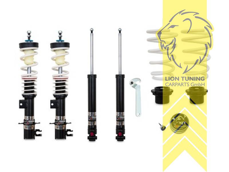 Zugstufe einstellbar, weiss, Metall / Stahl, Eintragungspflichtig / Teilegutachten liegt bei