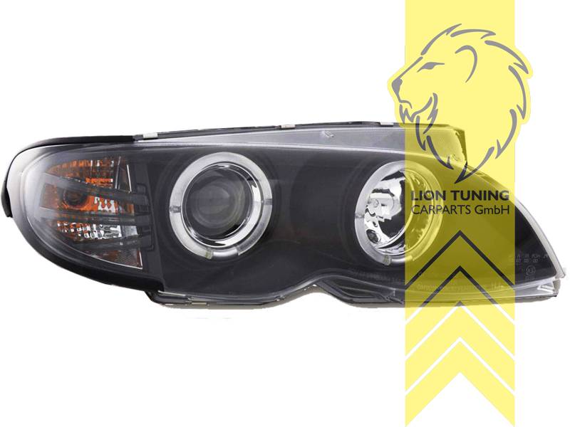Liontuning - Tuningartikel für Ihr Auto  Lion Tuning Carparts GmbH Angel  Eyes Scheinwerfer BMW E46 Limousine Touring schwarz