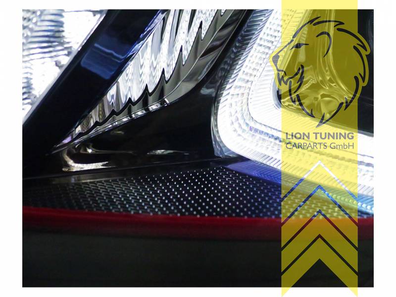 Liontuning - Tuningartikel für Ihr Auto  Lion Tuning Carparts GmbH  Scheinwerfer echtes TFL VW Golf 6 LED Tagfahrlicht schwarz Golf 7 Optik