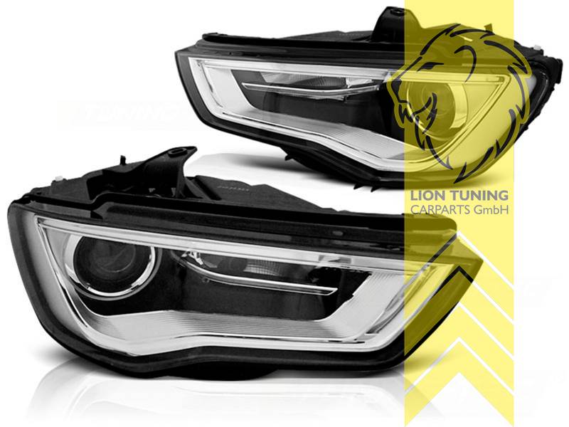 Liontuning - Tuningartikel für Ihr Auto  Lion Tuning Carparts GmbH  Scheinwerfer echtes TFL Audi A3 8V LED Tagfahrlicht schwarz