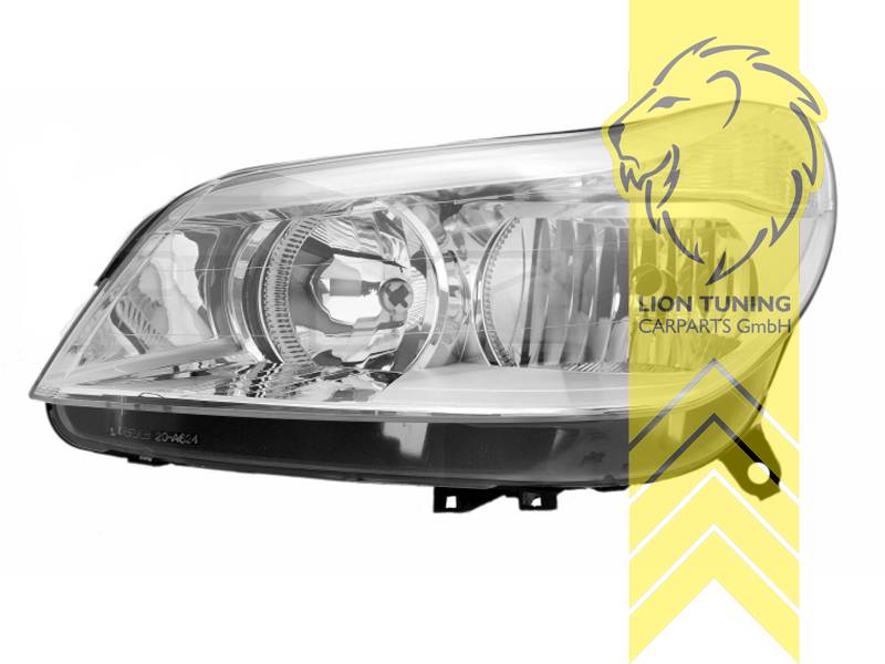 Halogen, Abblendlicht H7 / Fernlicht H1, manuell verstellbar, inkl. Verschlusskappe und Lampenträger, ohne Leuchtmittel, Standard Ausführung, Eintragungsfrei / mit E-Prüfzeichen