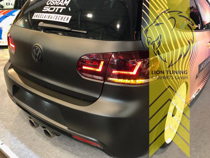 Liontuning - Tuningartikel für Ihr Auto  Lion Tuning Carparts GmbH OSRAM LED  Rückleuchten Heckleuchten für VW Golf 6 rot schwarz smoke