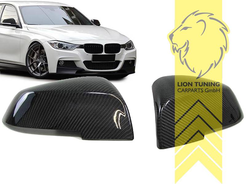 Liontuning - Tuningartikel für Ihr Auto  Lion Tuning Carparts GmbHCarbon  Spiegelkappen für BMW E84 F20 F22 F30 F31 F32 F33 F34 F35 F36