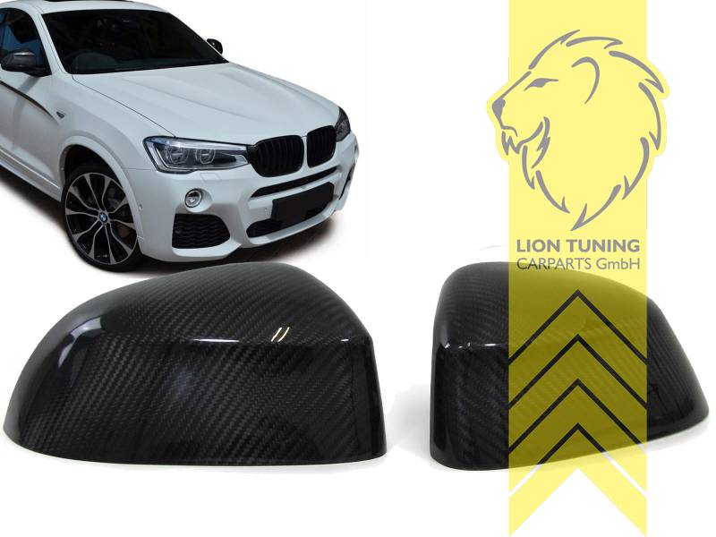 Liontuning - Tuningartikel für Ihr Auto  Lion Tuning Carparts GmbHCarbon  Spiegelkappen für BMW X3 F25 X4 F26 X5 F15 X6 F16