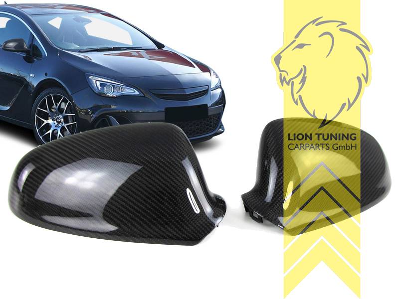 Liontuning - Tuningartikel für Ihr Auto  Lion Tuning Carparts GmbHCarbon  Spiegelkappen für Opel Astra J GTC