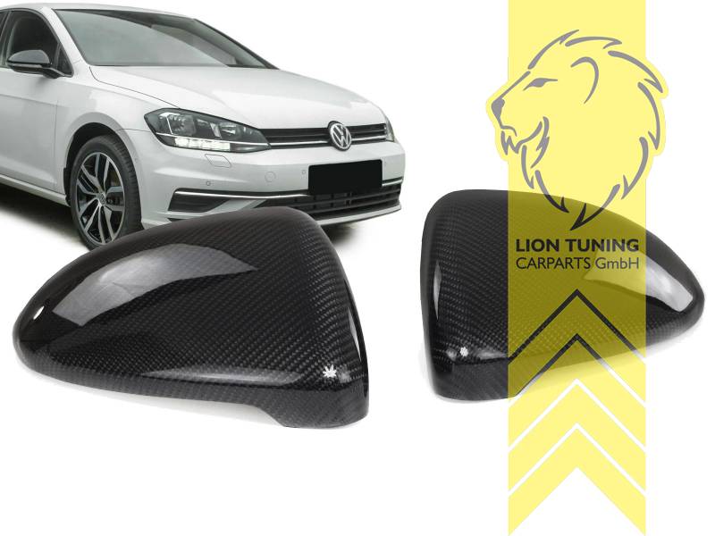 Liontuning - Tuningartikel für Ihr Auto  Lion Tuning Carparts GmbHCarbon  Spiegelkappen für VW Golf 7 Passat CC Touran 5T