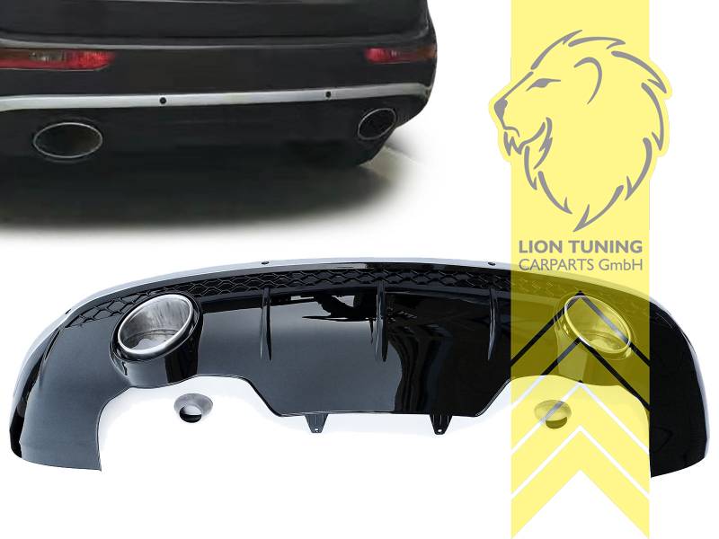 links und rechts, schwarz glänzend, nicht passend für S-Line, ABS Kunststoff, Eintragungsfrei / als Ersatzteil verwendbar