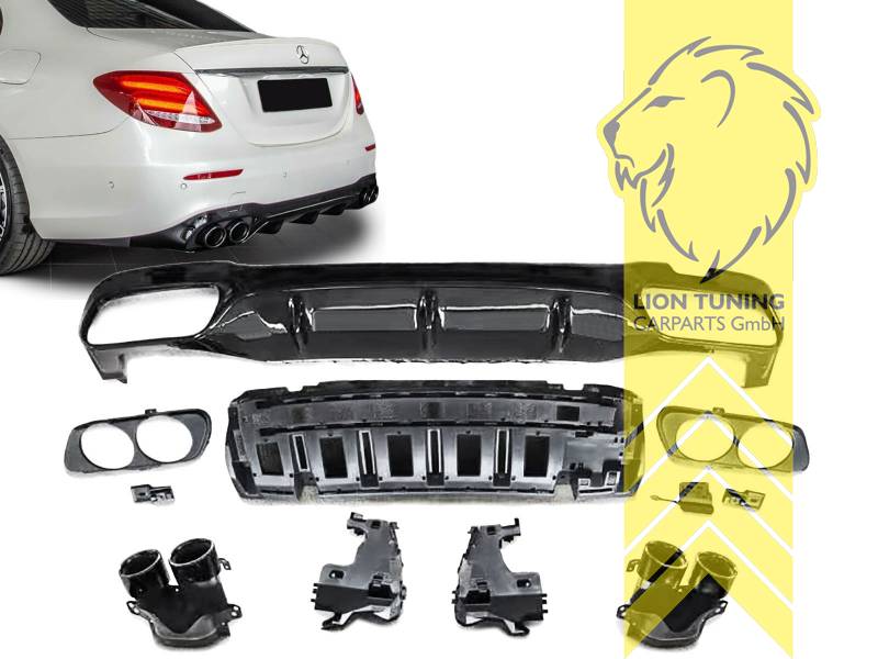 links und rechts, schwarz glänzend, nur passend für AMG LINE!, Nur passend für Modelle ohne Ad-Blue Tank, ABS Kunststoff, Eintragungsfrei / als Ersatzteil verwendbar