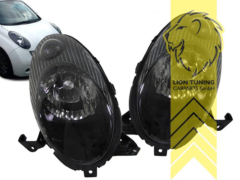 Halogen, schwarz, Abblendlicht und Fernlicht H4, Blinkerbirnen BAU15S, elektrisch verstellbar - Stellmotor wird vom Original übernommen, Eintragungsfrei / mit E-Prüfzeichen