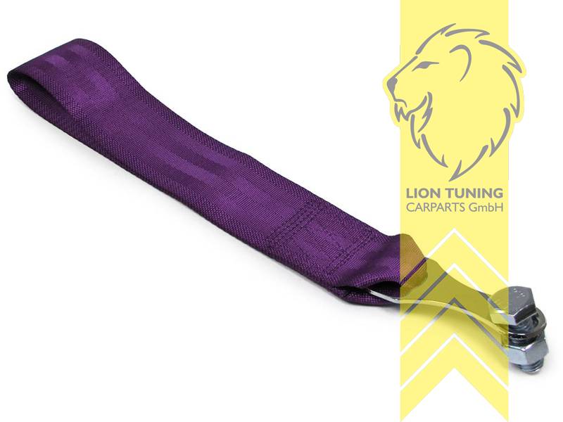 Liontuning - Tuningartikel für Ihr Auto  Lion Tuning Carparts  GmbHUniversal Abschleppschlaufe Abschleppöse Tow Hook Strap Rallye violett