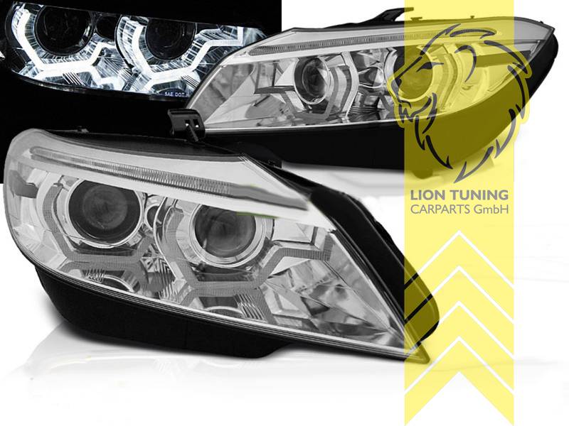 LED Angel Eyes Scheinwerfer Für BMW Z4 02-08 Schwarz