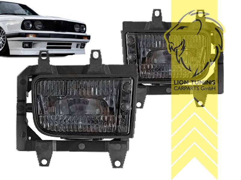 Liontuning - Tuningartikel für Ihr Auto  Lion Tuning Carparts Gmbh  Nebelscheinwerfer für BMW E30 Facelift Limousine Touring Cabrio schwarz