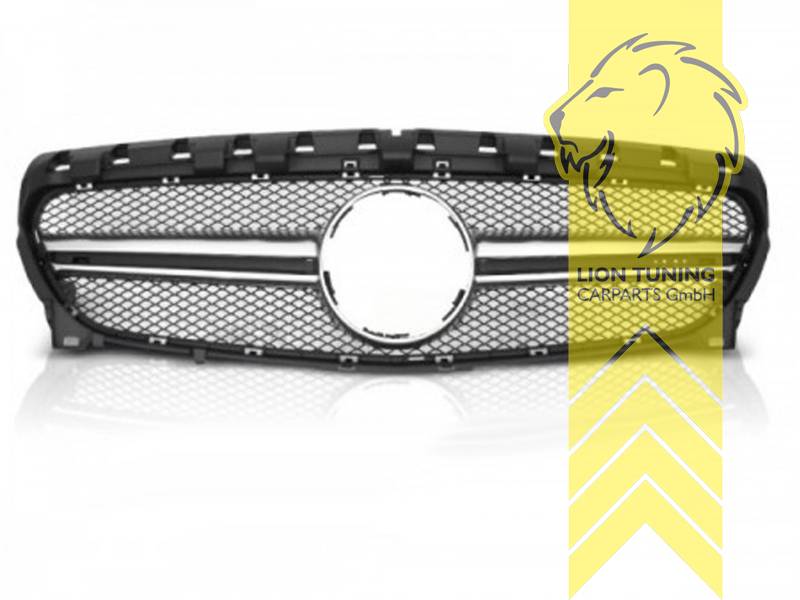 Original Mercedes Emblem wird übernommen, schwarz, chrom, ABS Kunststoff, Eintragungsfrei / als Ersatzteil verwendbar