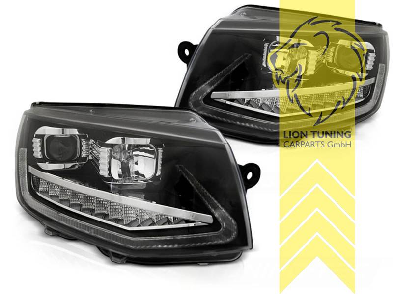 Tuningartikel für Ihr Auto  Lion Tuning Carparts GmbH Scheinwerfer echtes  TFL VW T6 Bus LED Tagfahrlicht schwarz - Liontuning