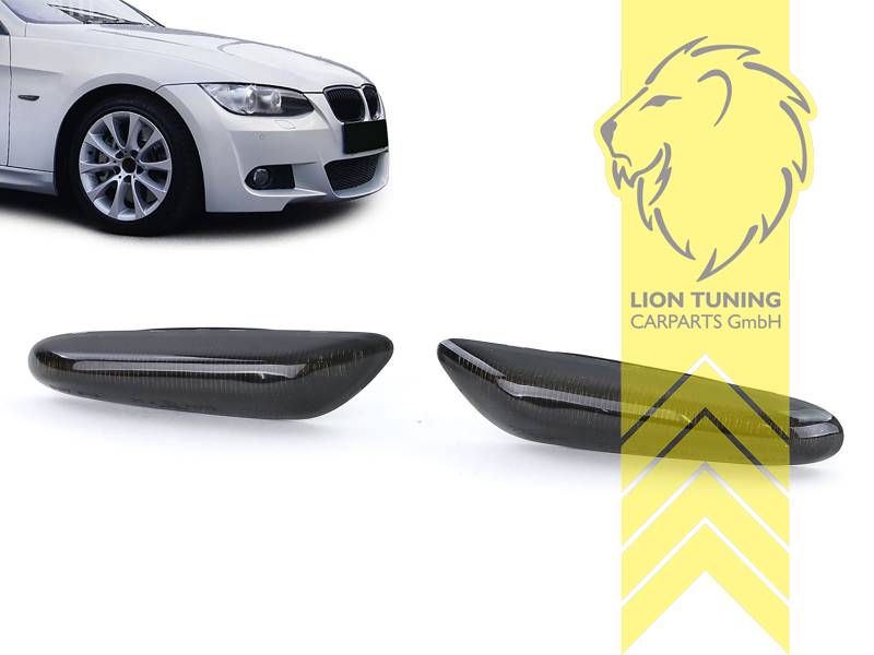 Upgrade LED Seitenblinker für BMW 5er E61/E61, 1er E81/E82/E87, 3er  E90/E91, 3er Coupe/Cabrio E92/E93 04-10 schwarz/rauch