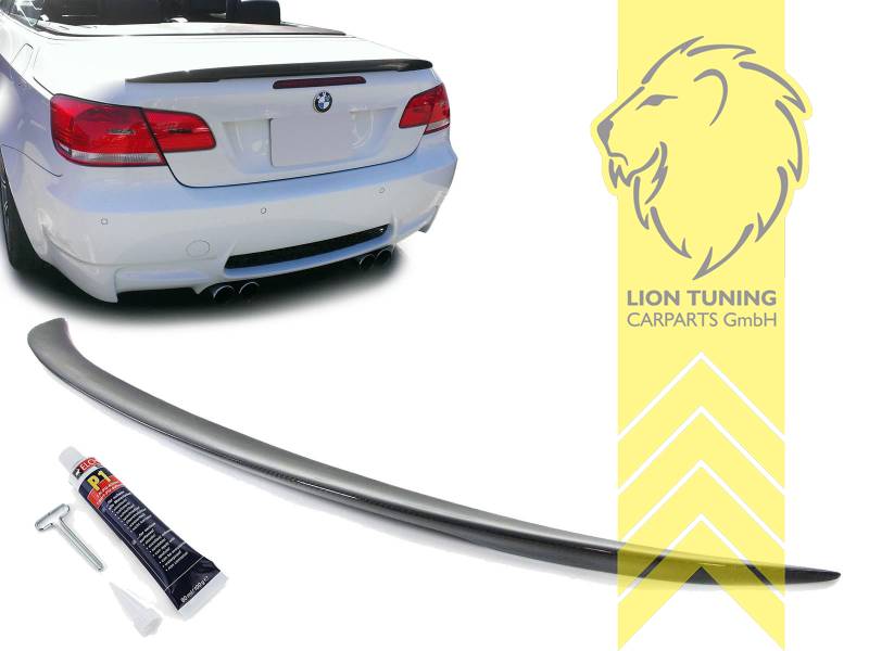 Liontuning - Tuningartikel für Ihr Auto  Lion Tuning Carparts GmbH  Hecklippe Spoiler Heckspoiler Kofferraum Lippe M-Paket Optik BMW E93 Cabrio  carbon
