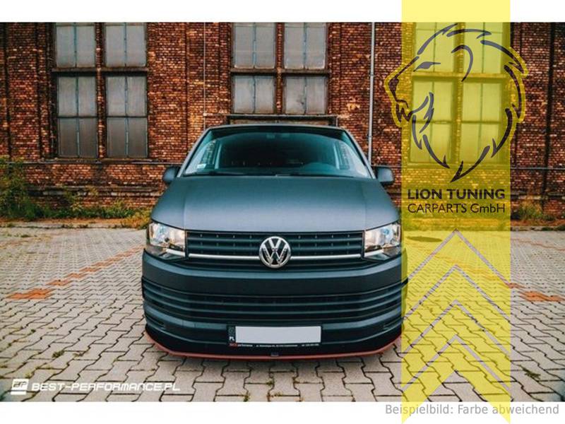 Liontuning - Tuningartikel für Ihr Auto  Lion Tuning Carparts GmbHMaxton VW  Bus T6 Front Ansatz passend für v.1 schwarz glänzend