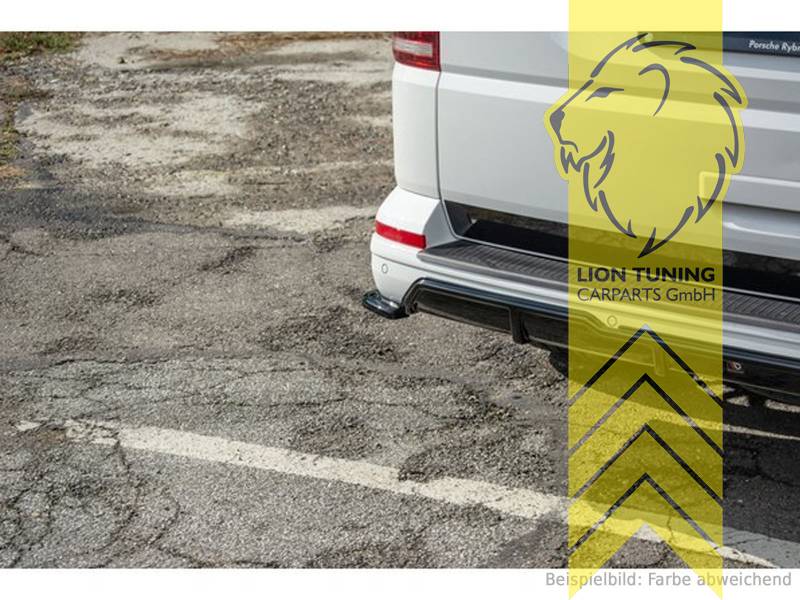 Liontuning - Tuningartikel für Ihr Auto  Lion Tuning Carparts GmbHMaxton  Heck Ansatz Flaps Diffusor passend für VW Bus T6 schwarz glänzend