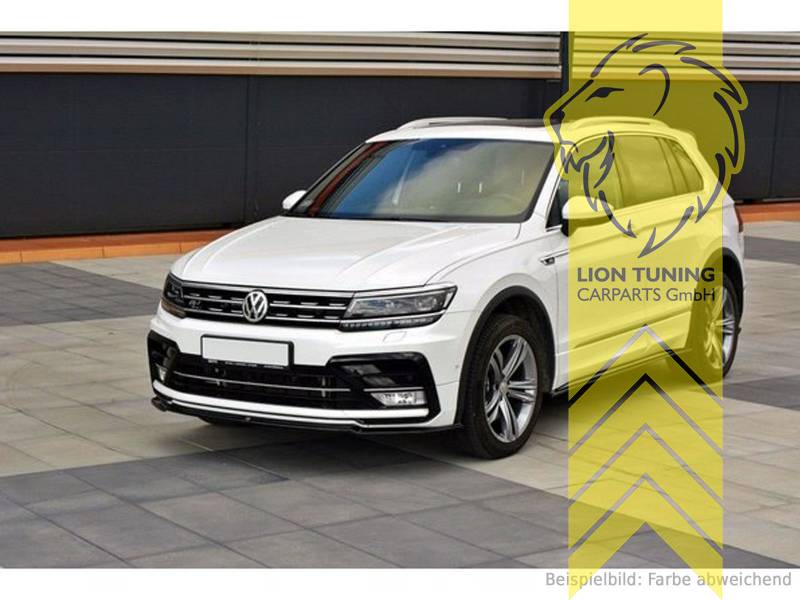 Liontuning - Tuningartikel für Ihr Auto  Lion Tuning Carparts GmbHMaxton  Front Ansatz passend für VW Tiguan 2 R Line schwarz glänzend