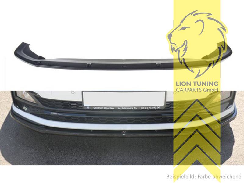 Liontuning - Tuningartikel für Ihr Auto  Lion Tuning Carparts GmbHMaxton  Front Ansatz passend für V.1 VW Polo 6 GTI schwarz glänzend
