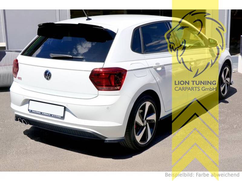 Liontuning - Tuningartikel für Ihr Auto  Lion Tuning Carparts GmbHMaxton  Heck Ansatz Flaps Diffusor passend für VW Polo 6 GTI schwarz glänzend