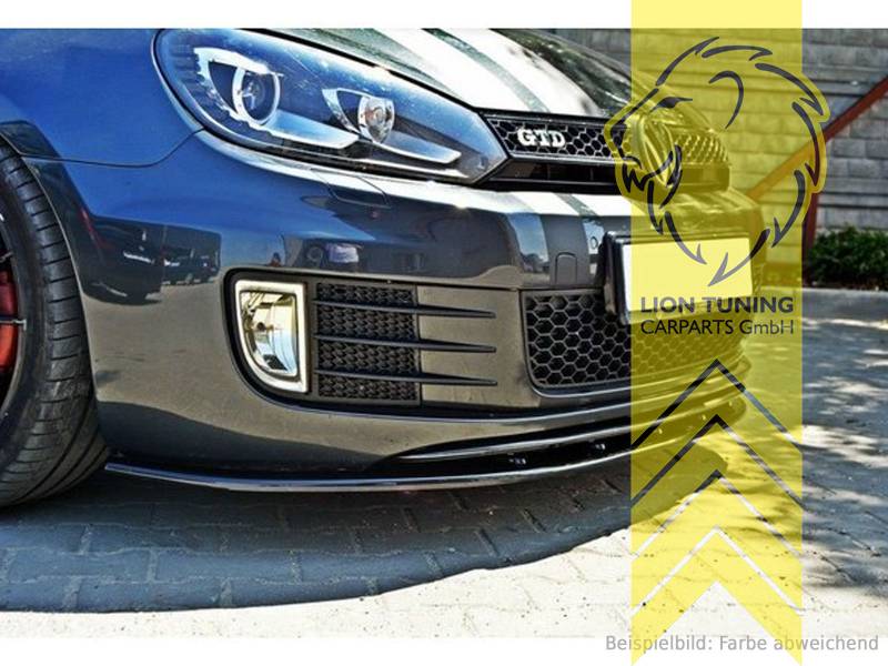 Liontuning - Tuningartikel für Ihr Auto  Lion Tuning Carparts GmbHMaxton  Front Ansatz passend für VER.2 VW Golf 6 GTI schwarz glänzend