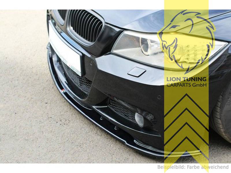 Liontuning - Tuningartikel für Ihr Auto  Lion Tuning Carparts GmbHMaxton  Front Ansatz passend für V.1 BMW 3er E91 für M Paket Facelift schwarz  glänzend