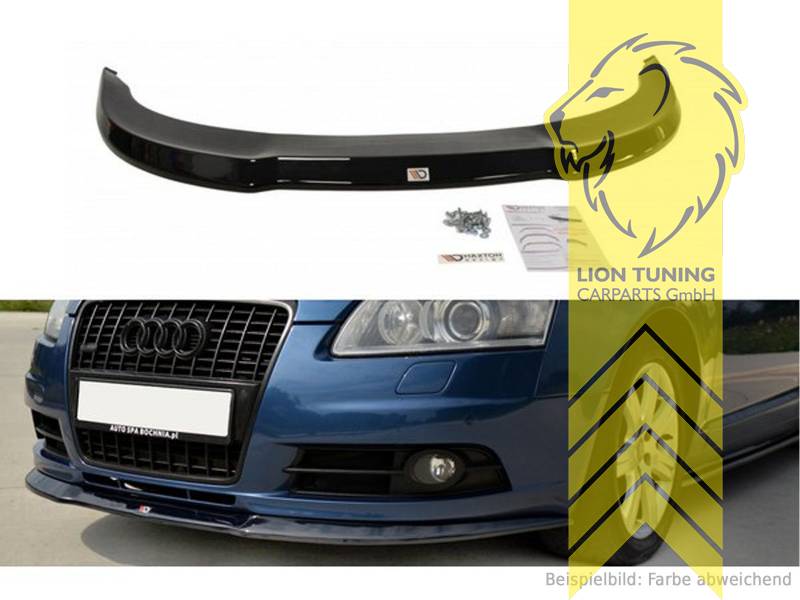 Liontuning - Tuningartikel für Ihr Auto  Lion Tuning Carparts GmbHMaxton  Front Ansatz passend für Audi A6 C6 S Line VFL schwarz glänzend