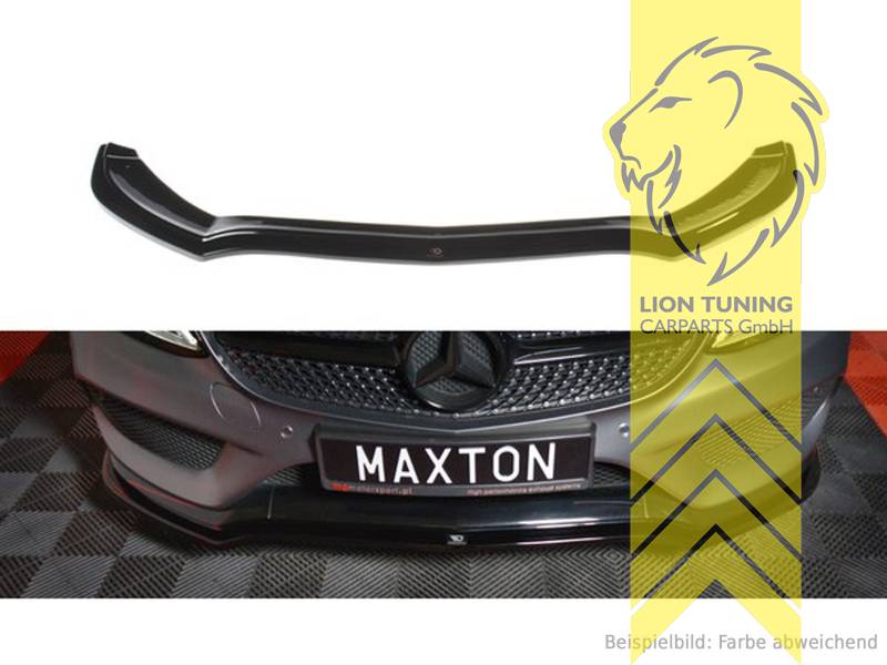 Liontuning - Tuningartikel für Ihr Auto  Lion Tuning Carparts GmbHMaxton  Front Ansatz passend für V.1 Mercedes Benz C Klasse W205 Coupe für AMG Line  schwarz glänzend