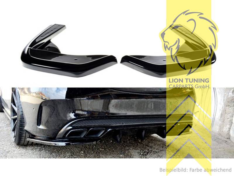 Liontuning - Tuningartikel für Ihr Auto  Lion Tuning Carparts GmbHMaxton  Heck Ansatz Flaps Diffusor passend für Mercedes Benz C43 AMG W205 schwarz  glänzend