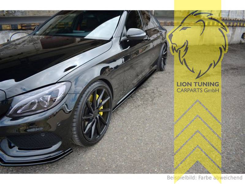 Liontuning - Tuningartikel für Ihr Auto  Lion Tuning Carparts GmbHMaxton  Seitenschweller Ansatz passend für Mercedes Benz C43 AMG W205 schwarz  glänzend
