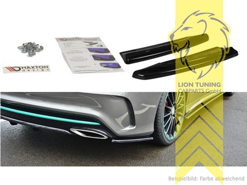 schwarz glänzend, nur passend für AMG Line Stoßstange, ABS Kunststoff, Eintragungsfrei / mit ABE