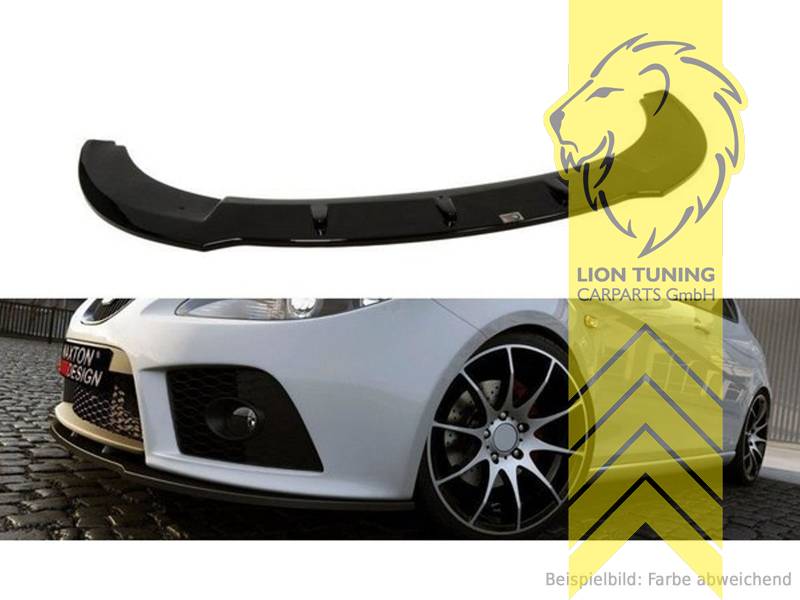 Liontuning - Tuningartikel für Ihr Auto  Lion Tuning Carparts GmbHMaxton  Front Ansatz passend für Seat Leon 1P Cupra FR VFL schwarz glänzend