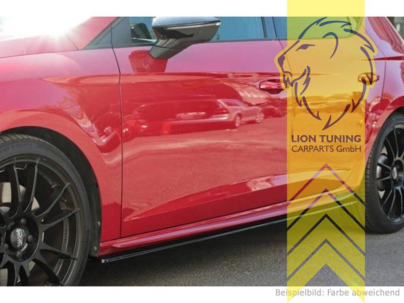 Liontuning - Tuningartikel für Ihr Auto  Lion Tuning Carparts GmbHMaxton  Seitenschweller Ansatz passend für v.2 Seat Leon 5F Cupra FR Facelift  schwarz glänzend