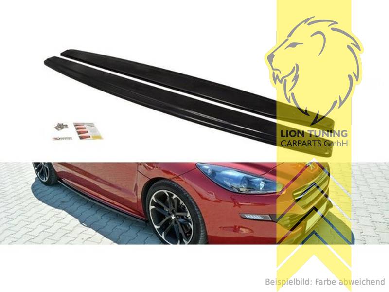 Liontuning - Tuningartikel für Ihr Auto  Lion Tuning Carparts GmbHMaxton  Seitenschweller Ansatz passend für Peugeot RCZ schwarz glänzend