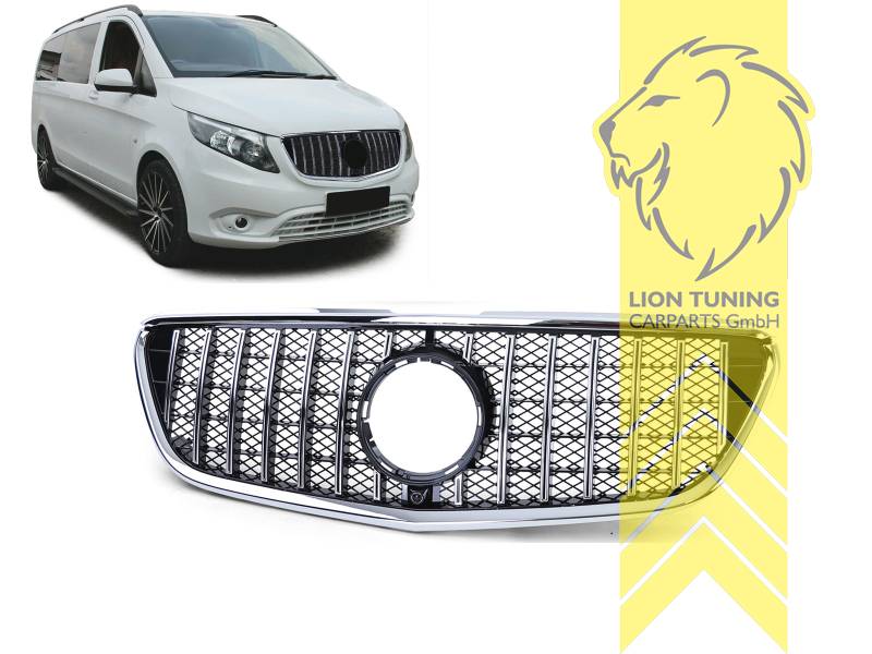 Original Mercedes Emblem wird übernommen, chrom, schwarz, ABS Kunststoff, Eintragungsfrei / als Ersatzteil verwendbar