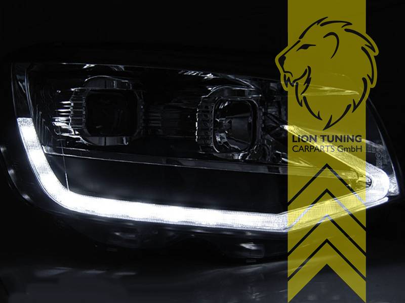 Liontuning - Tuningartikel für Ihr Auto  Lion Tuning Carparts GmbH  Scheinwerfer echtes TFL VW T6 Bus LED Tagfahrlicht schwarz dynamischer  Blinker