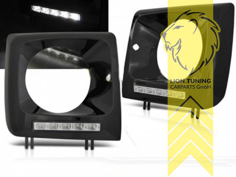 LED, schwarz glänzend, Eintragungsfrei / mit E-Prüfzeichen, Eintragungsfrei / mit R87 Zulassung als Tagfahrlicht