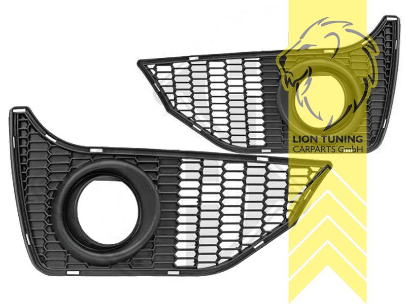 Liontuning - Tuningartikel für Ihr Auto  Lion Tuning Carparts GmbH Gitter  für Nebelscheinwerfer für BMW E90 Limo E91 Touring Sportoptik Stoßstange