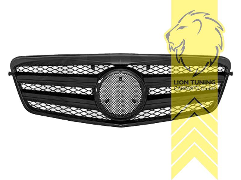 Liontuning - Tuningartikel für Ihr Auto  Lion Tuning Carparts GmbH  Sportgrill Kühlergrill für Mercedes Benz W212 E-Klasse schwarz glänzend