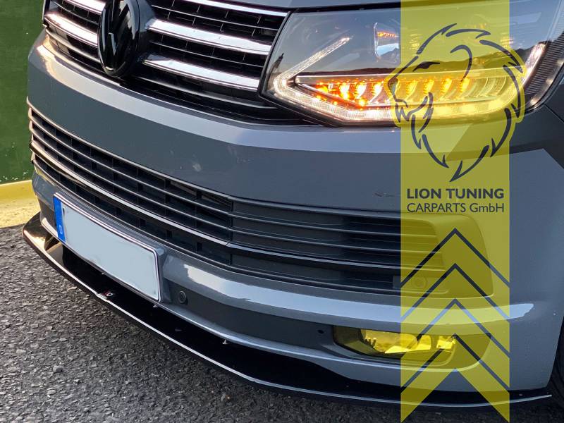 Liontuning - Tuningartikel für Ihr Auto  Lion Tuning Carparts GmbHMaxton VW  Bus T6 Front Ansatz passend für v.1 schwarz glänzend