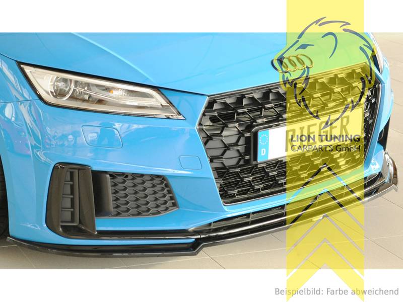 schwarz glänzend, nur passend für S-Line Stoßstange, ABS Kunststoff, schwarz - lackierfähig, Eintragungsfrei / mit ABE