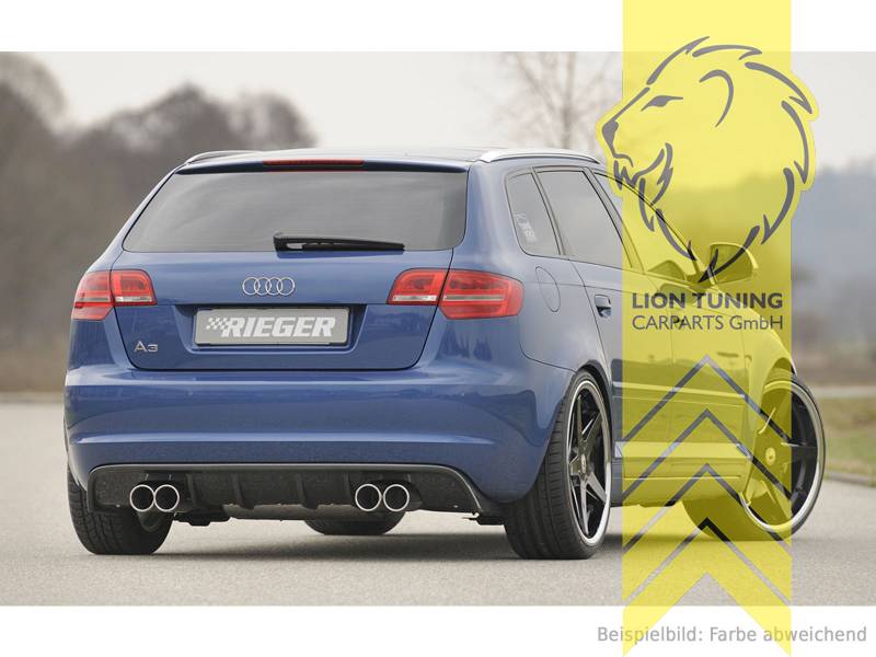 Liontuning - Tuningartikel für Ihr Auto  Lion Tuning Carparts GmbH Rieger  Heckansatz Heckspoiler Diffusor für Audi A3 8P