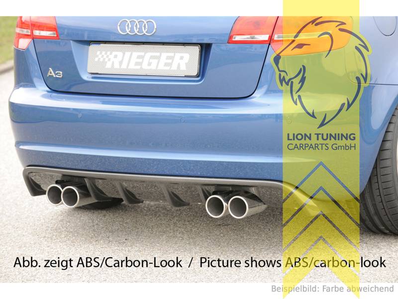 links und rechts in 4-Rohr Optik, schwarz matt, auch für S Line Modelle passend, Ausschnitt für 4x76mm passend, ABS Kunststoff, schwarz - lackierfähig, Eintragungsfrei / mit ABE