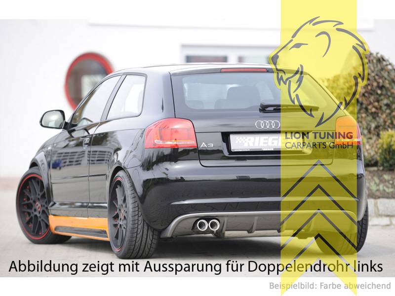 Liontuning - Tuningartikel für Ihr Auto  Lion Tuning Carparts GmbH Rieger  Heckansatz Heckspoiler Diffusor für Audi A3 8P Sportback