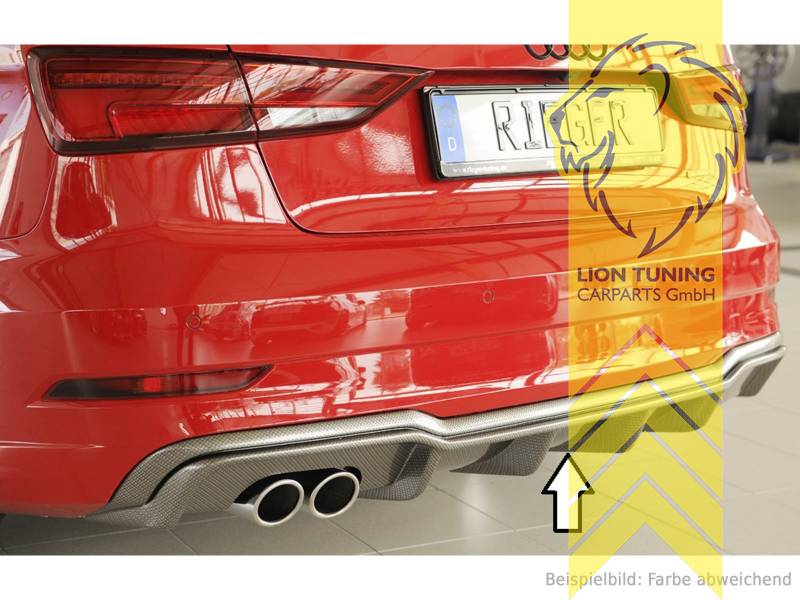 Liontuning - Tuningartikel für Ihr Auto  Lion Tuning Carparts GmbH Rieger  Heckansatz Heckspoiler Diffusor für Audi A3 8V