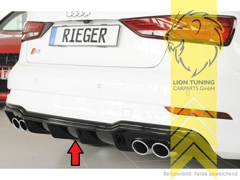 4 Rohr links rechts 4x90x72mm, schwarz glänzend, nur passend für S-Line Stoßstange, ABS Kunststoff, Eintragungsfrei / mit ABE