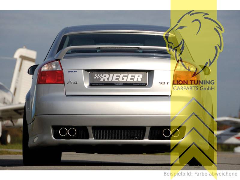 Liontuning - Tuningartikel für Ihr Auto  Lion Tuning Carparts GmbH Rieger Heckansatz  Heckspoiler Diffusor für Audi A4 8E B6 Limousine