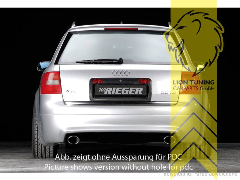 Liontuning - Tuningartikel für Ihr Auto  Lion Tuning Carparts GmbH Rieger  Heckansatz Heckspoiler Diffusor für Audi A6 4B Avant