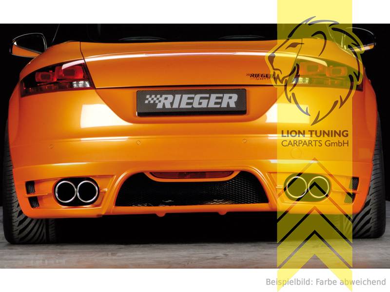 links und rechts in 4-Rohr Optik, schwarz matt, nicht passend für S-Line, ABS Kunststoff, schwarz - lackierfähig, Eintragungsfrei / mit ABE